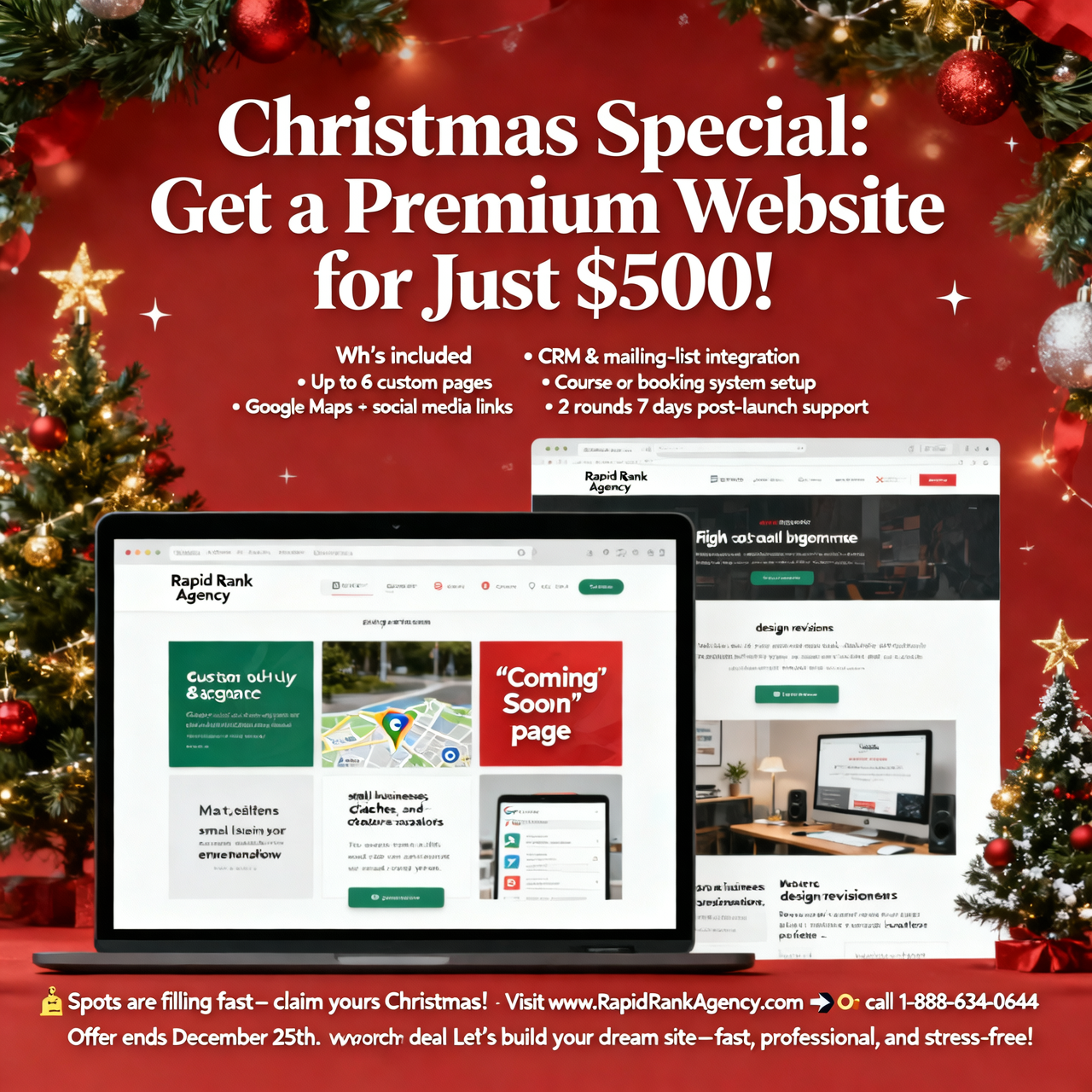 🎄 Christmas Website Special – Only $500! 🎄