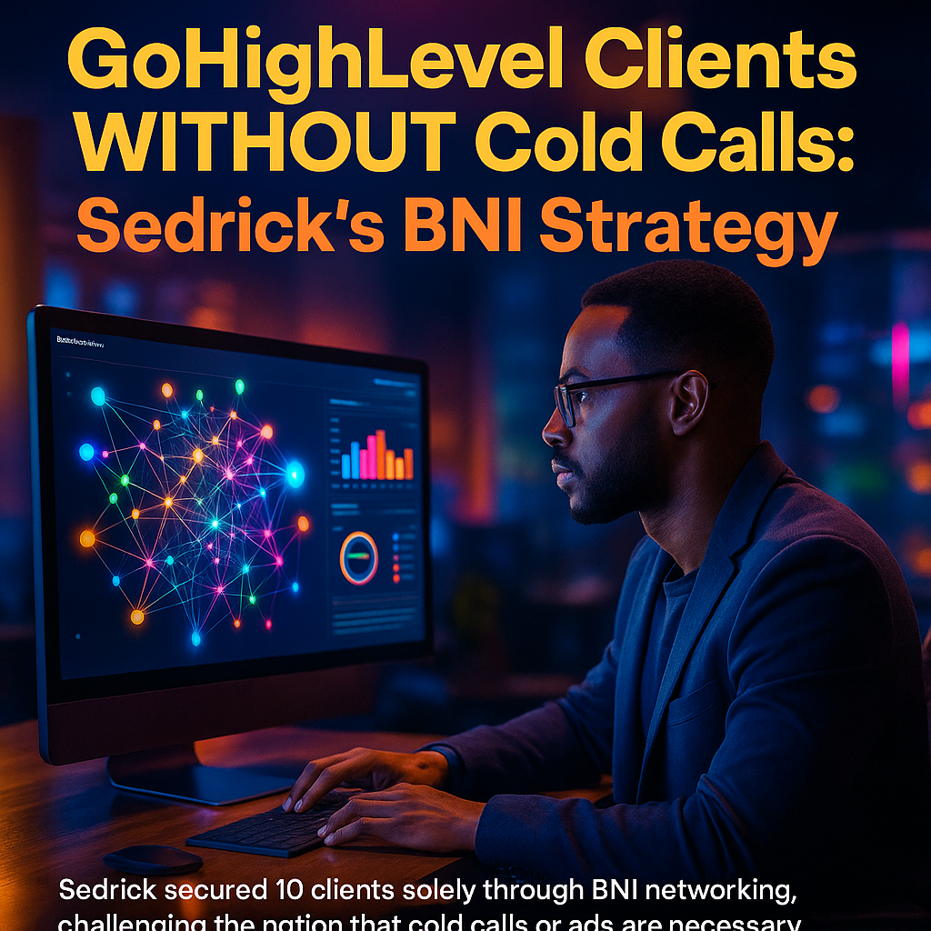 GoHighLevel Clients WITHOUT Cold Calls: Sedrick's BNI Strategy 7 GoHighLevel Clients WITHOUT Cold Calls: Sedrick’s BNI Strategy