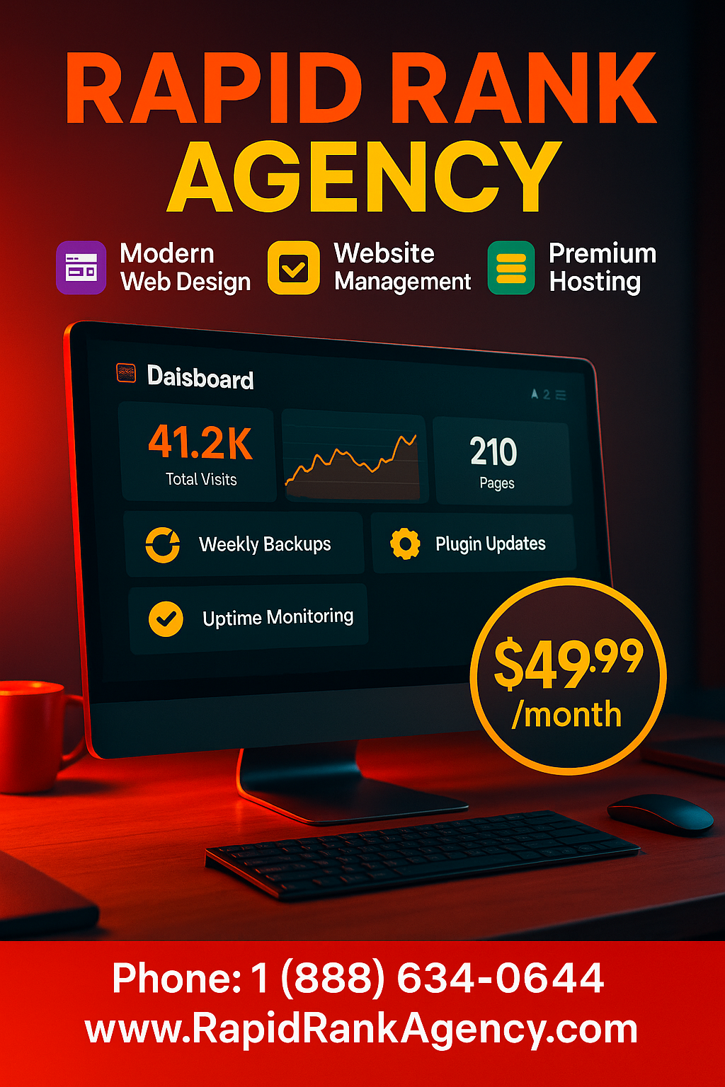 Start Website Maintenance for $49.99 Month
