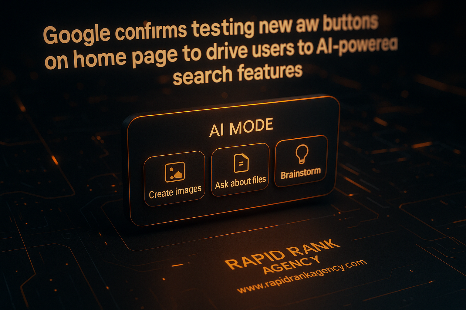 Google confirms testing new buttons on home page to drive users to AI-powered search features