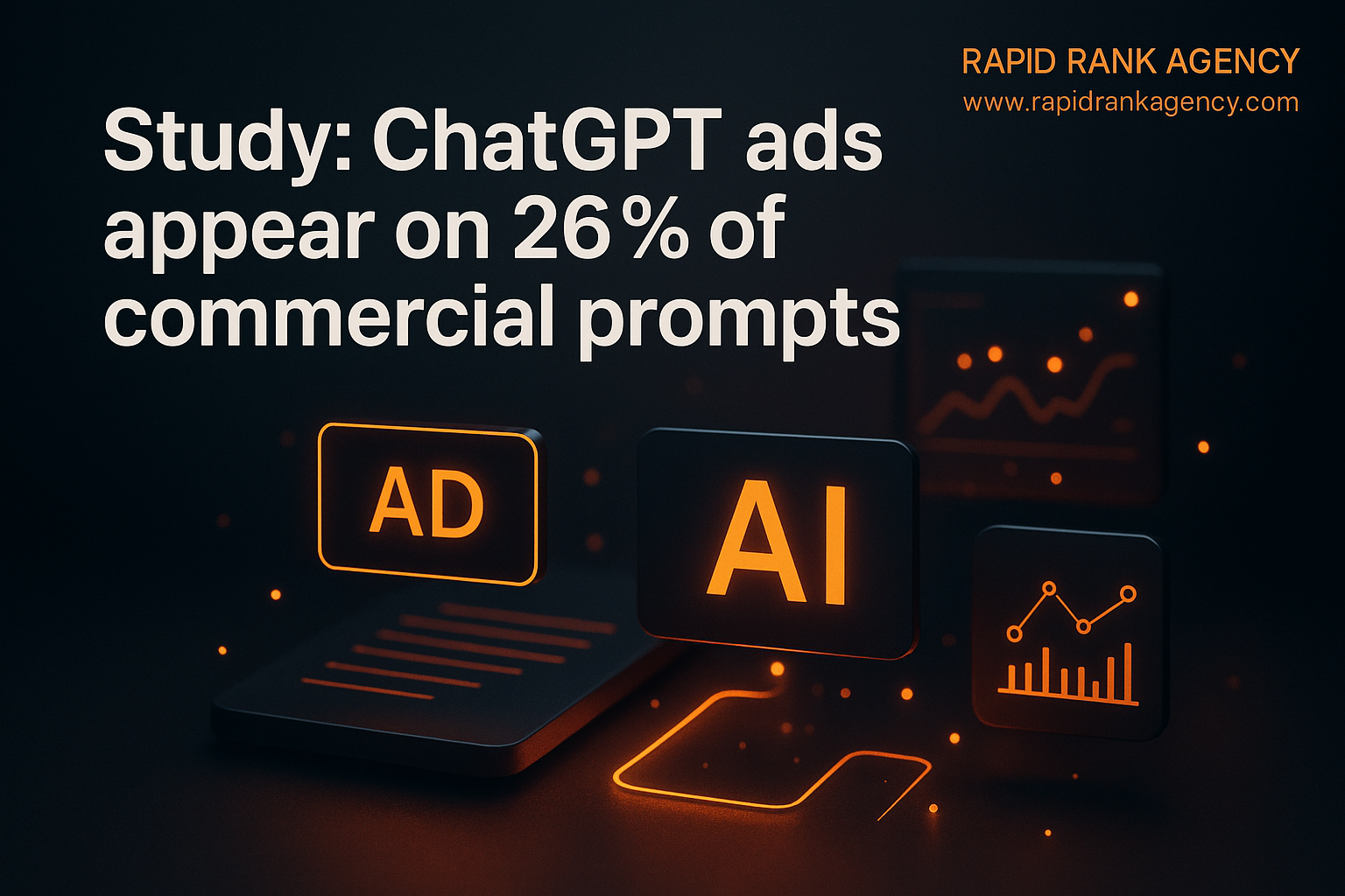 Study ChatGPT ads appear on 26 of commercial prompts 2026 09 11T130157.376Z Rapid Rank Agency